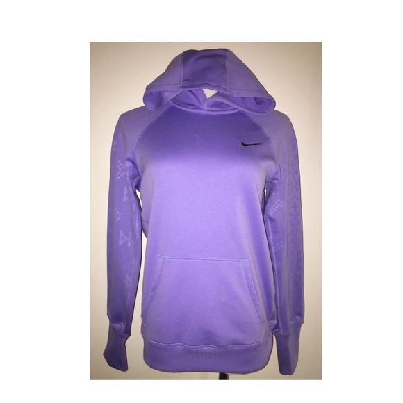 purple nike therma fit hoodie